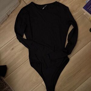 Zara Black Long Sleeve Bodysuit